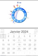 Calendrier astrologique mural 2024