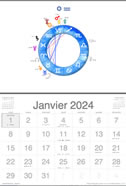 Calendrier mural astrologique 2024