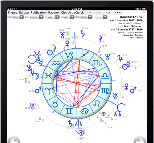 astrologie sur ipad