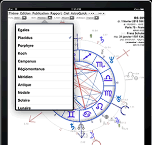 AstroQuick 7 logiciel d'astrologie pour iPad Apple