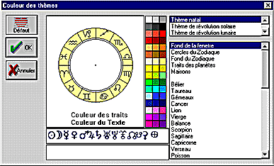 Parametres Cartes du ciel logistel d'astrologie AstroQuick PC Windows