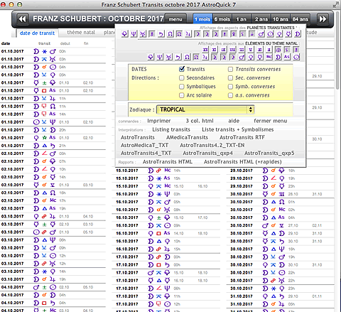 transits planetaires calculs de dates logiciel astro quick7