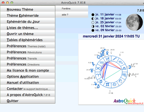 astroquick 7 page d'accueil