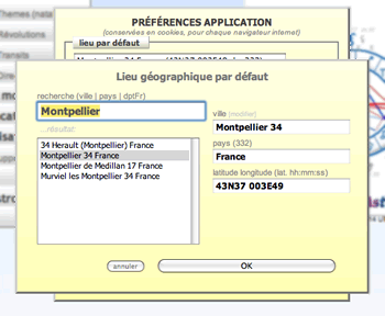 fenetre astroquick lieu geographique