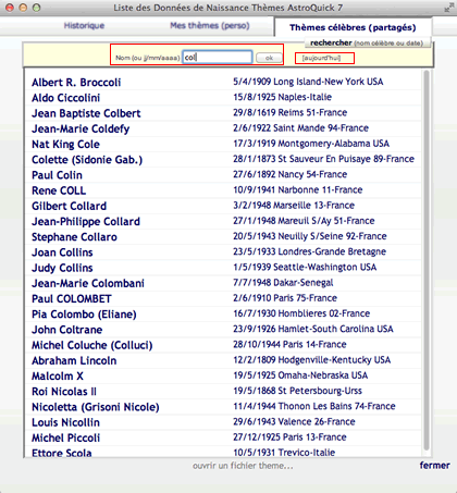 liste themes astrologiques celebres