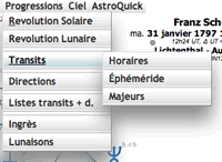 menu transits plantaires