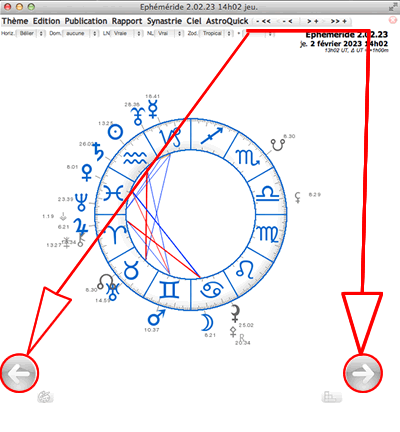 navigation dans le temps