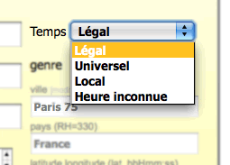 temps légal universel local inconnu