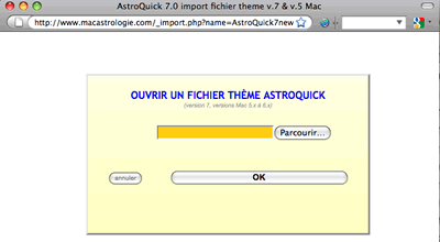 ouvrir theme astral astroquick
