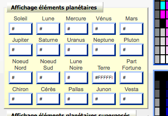 preferences affichage elements planetaires