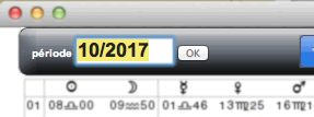 ephemerides planetaires modifier date