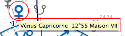info bulle element planétaire carte du ciel