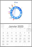 Calendrier astrologique 2023 format A4 horizontal